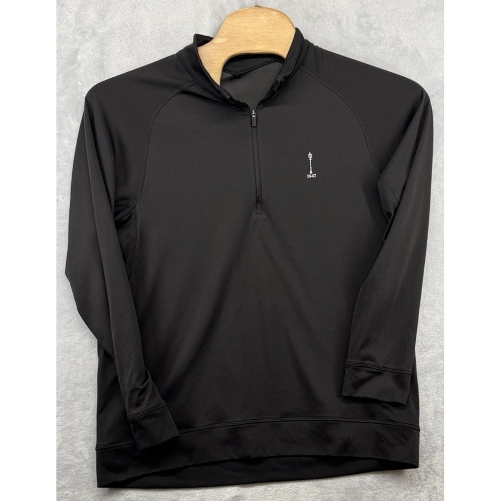 Kjus Pullover Black Long Sleeve 1/4 Zip Mock Neck Carmel County Club Men's 54 XL
